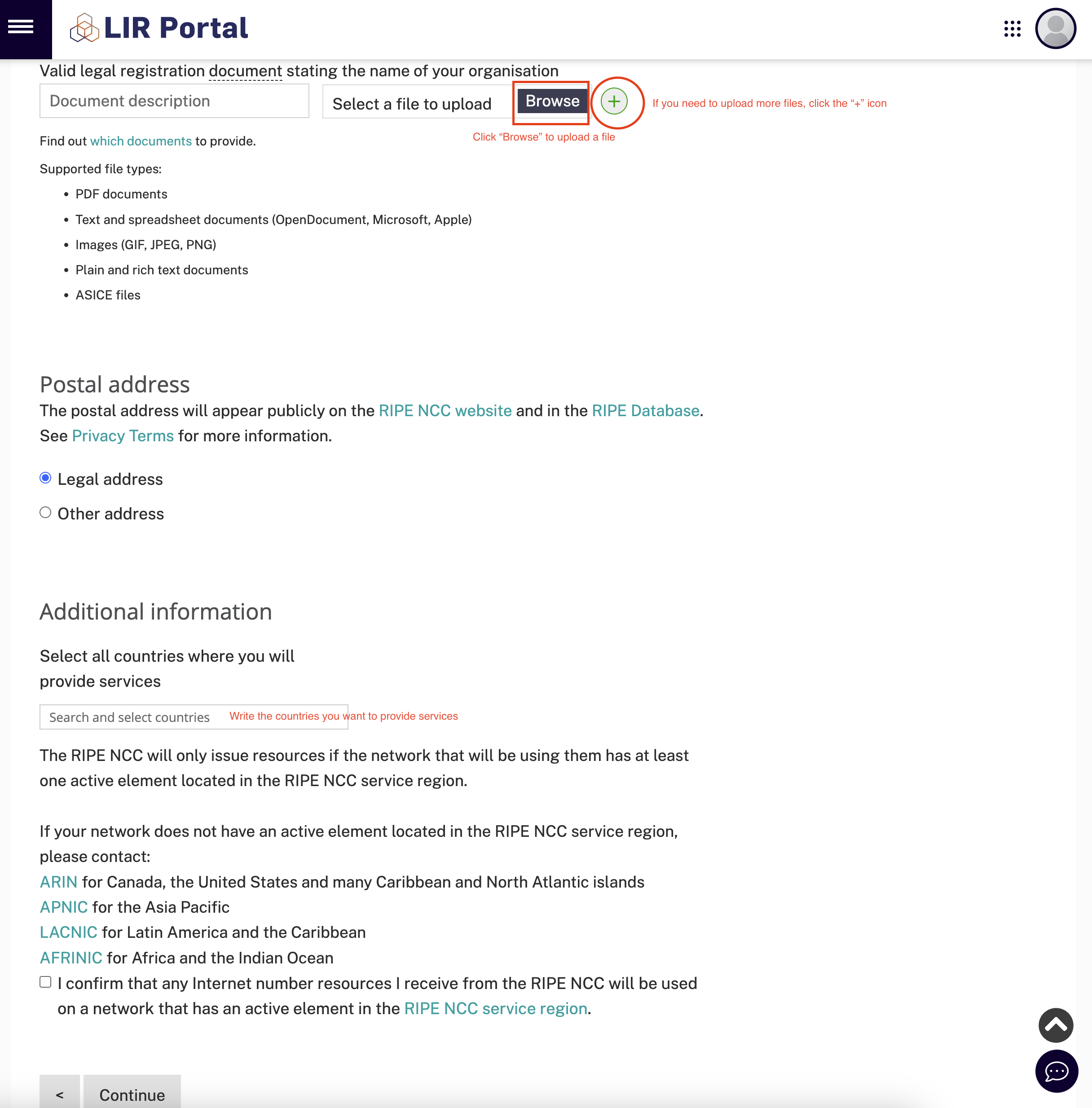 How to create RIPE Membership Step 5